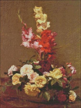 (image for) Fantin-Latour: Gladiolas and Roses